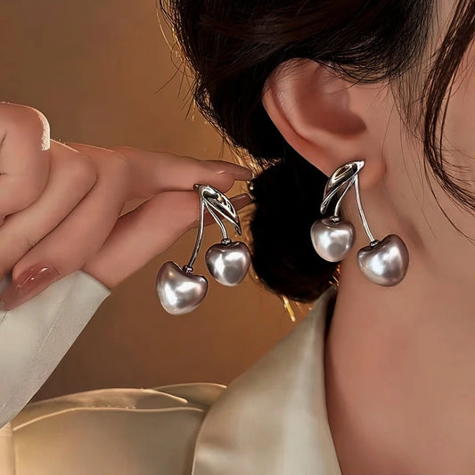 18K Gold-Plated Elegant Cherry Earrings - elegant Cherry Earrings