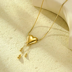 Close-up of the pendant and clasp on the Tassel Necklace