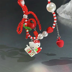 Close-up of the pendant and clasp on the Cat Necklace