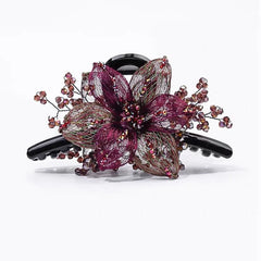 Copper Wire Flower Hair Clip shown for scale and size reference