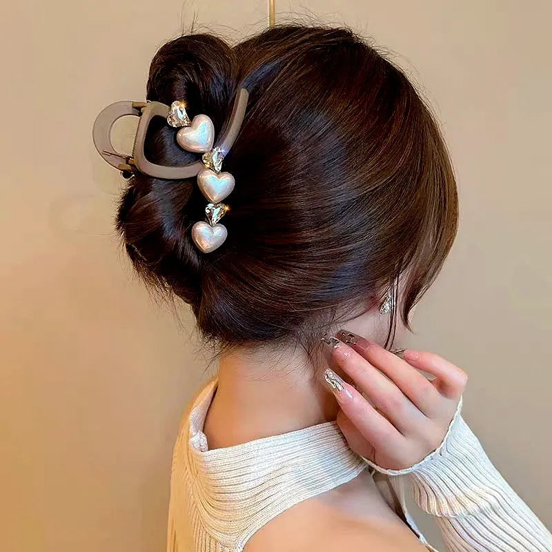 The versatile Elegant Brown Pearl Rhinestone Hair Clips, perfect for daily use or special occasions