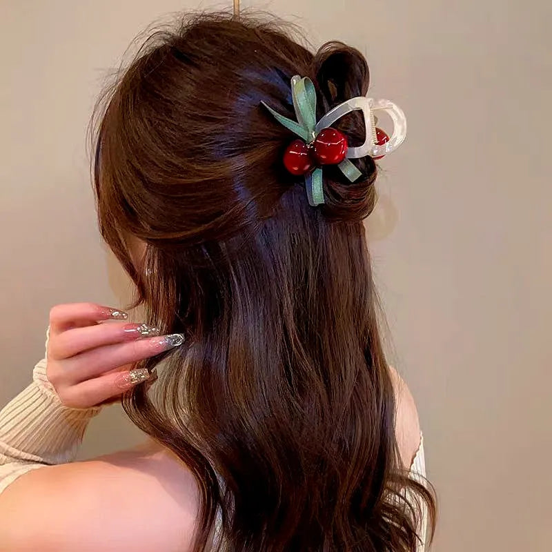 The versatile Elegant Cherry Hair Clip, perfect for daily use or special occasions