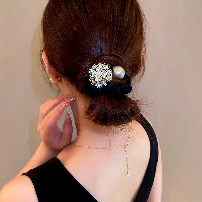 Elegant Diamond Camellia Hair band - high quality Camellia Hair Band