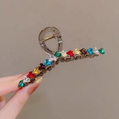 The versatile Elegant Dopamine Colored Love Acrylic Hair Clip, perfect for daily use or special occasions