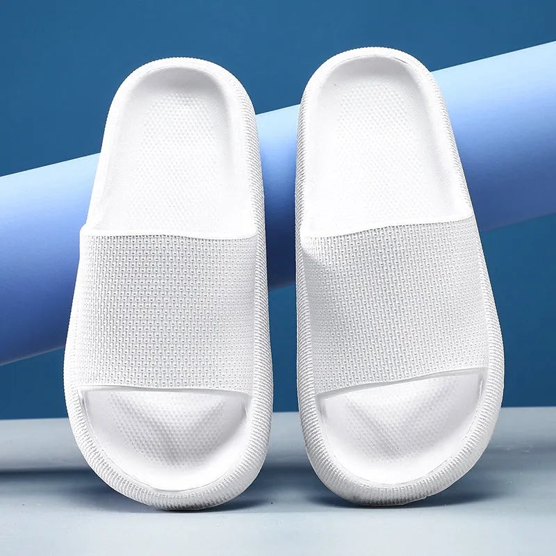 Model using or wearing the Plastic Thick-soled Sandals