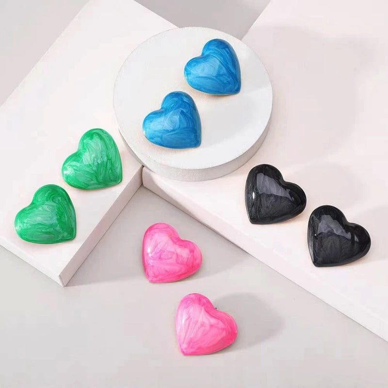 Perfect Painted Heart Studs for adding glamour to any outfit
