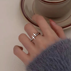 Close-up view of the gemstone and setting of the Star Diamond Ring