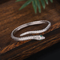 Full view of the elegant Sterling Silver Adjustable Snake Bracelet