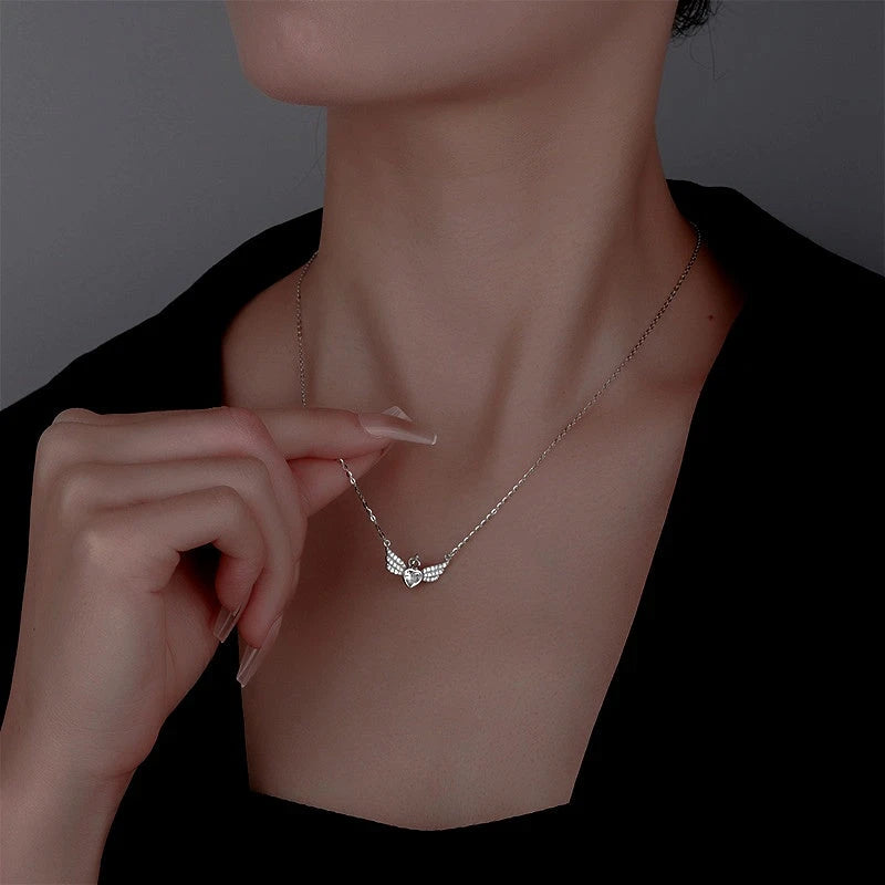 Sterling Silver Angel Wings Necklace - beautiful Angel Wings Necklace