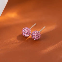 Detailed view of the sparkling accents on the Diamond Ball Studs