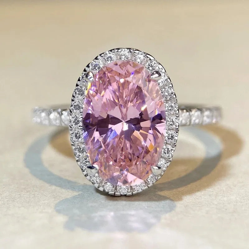 Sterling Silver Carbon Diamond Ring worn on the hand to show its beautiful fit and design