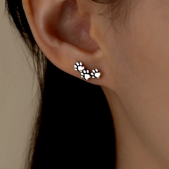 Sterling Silver Cat Claw Stud Earrings - elegant Cat Claw Studs