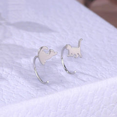 Close-up detail of the sparkling zircons and plating on the Cat Ear Hooks