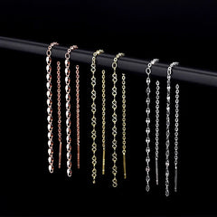 Sterling Silver Chain Thrreader Earrings - elegant Chain Threader Earrings