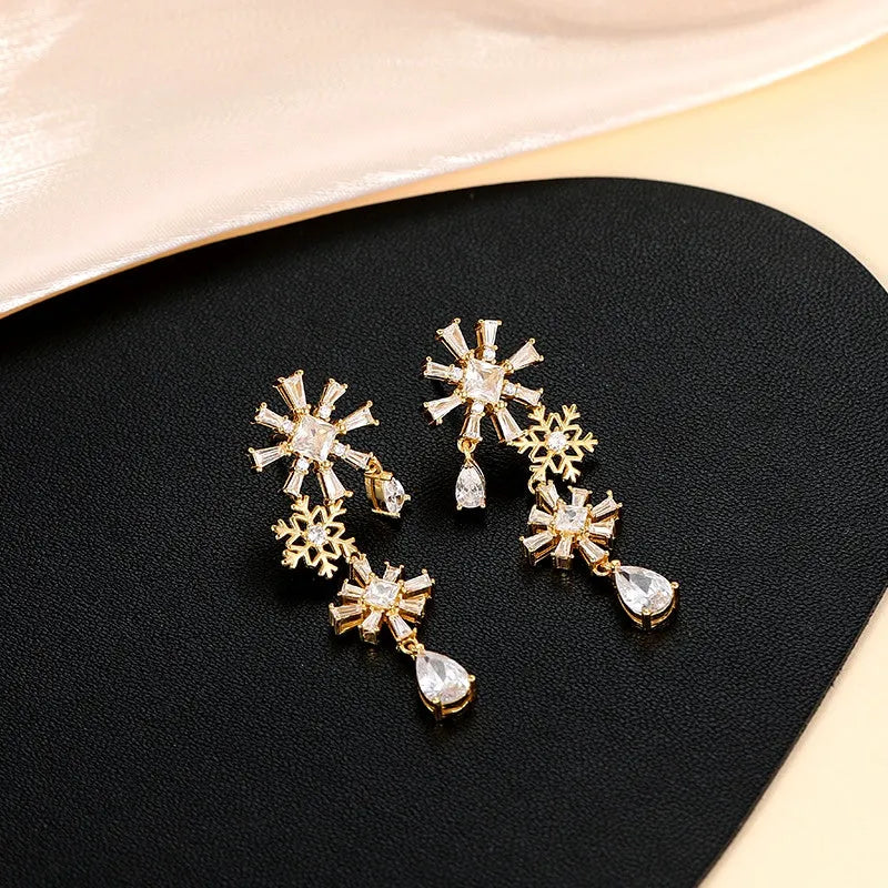 Perfect Diamond Snowflake Earrings for adding glamour to any outfit