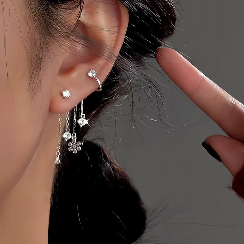 Perfect Asymmetrical Snowflake Earrings for adding glamour to any outfit