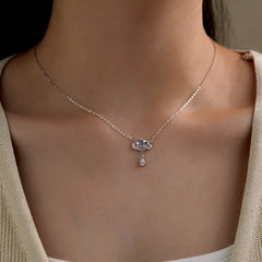 Sterling Silver Cloud Water Drop Necklace - beautiful Cloud Water Drop