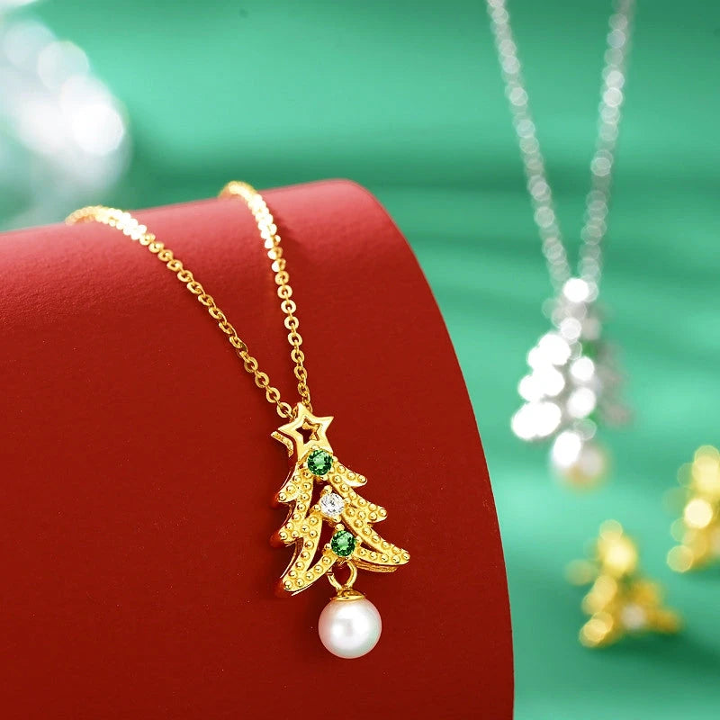 The perfect Christmas Tree Necklace for layering or wearing as a statement piece