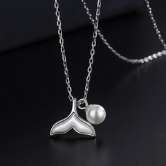 Styling the Sterling Silver Diamond Fishtail Pearl Necklaces with a beautiful outfit