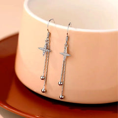 Close-up detail of the sparkling zircons and plating on the Dollar Symbol Necklace