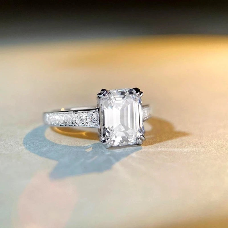 Sterling Silver Diamond Rings worn on the hand to show its beautiful fit and design