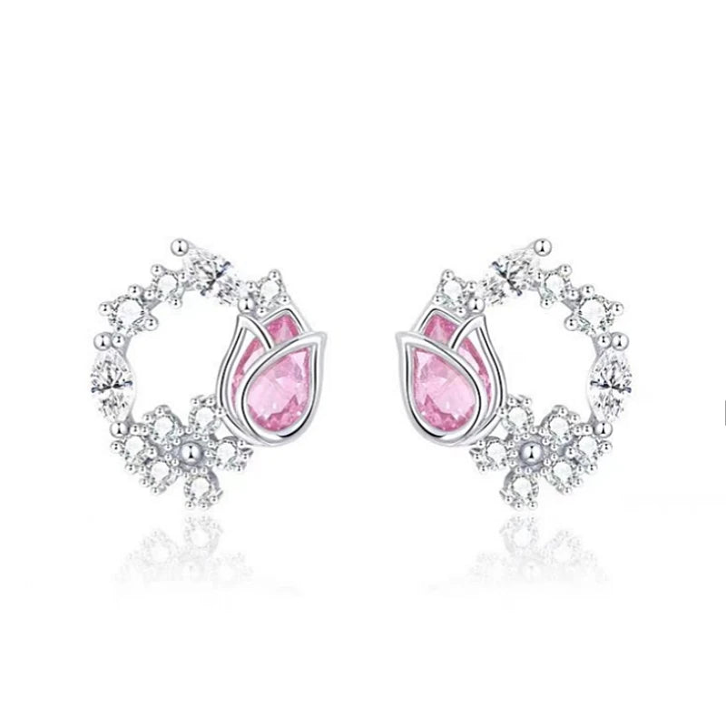 Close-up detail of the sparkling zircons and plating on the Snake Heart Jewelry