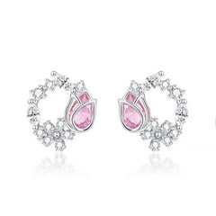 Close-up detail of the sparkling zircons and plating on the Snake Heart Jewelry