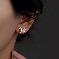 Close-up detail of the sparkling zircons and plating on the Disc Ear Hooks