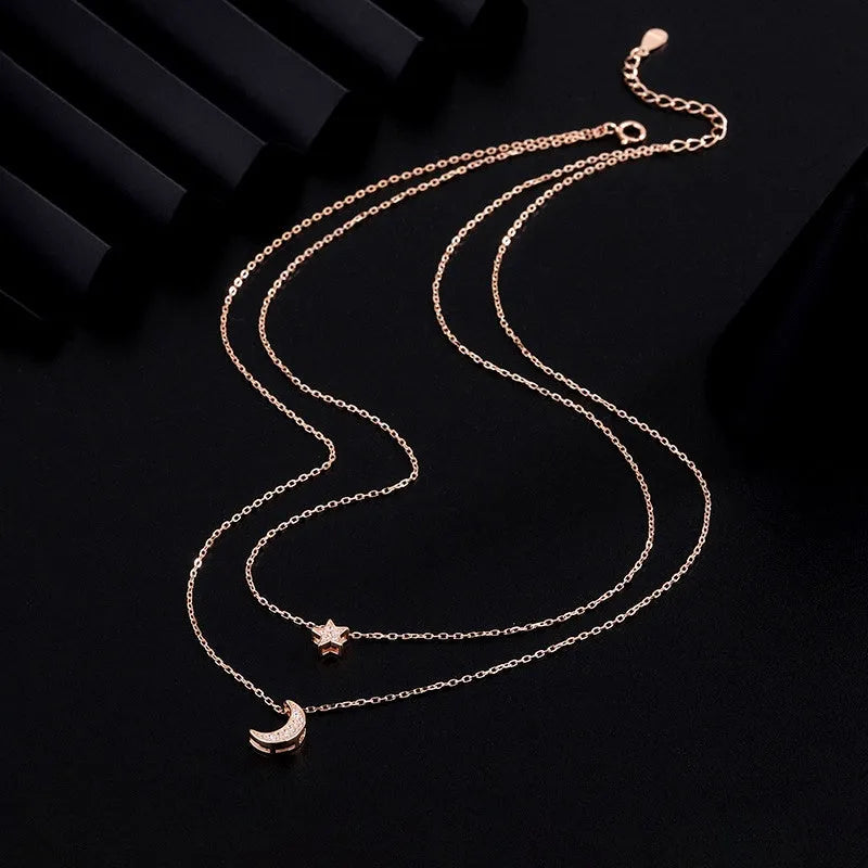 The perfect Double Heart Necklace for layering or wearing as a statement piece