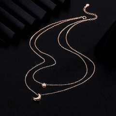 The perfect Double Heart Necklace for layering or wearing as a statement piece