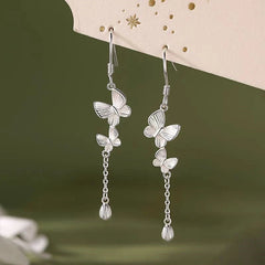 Close-up detail of the sparkling zircons and plating on the Diamond Threader Earrings