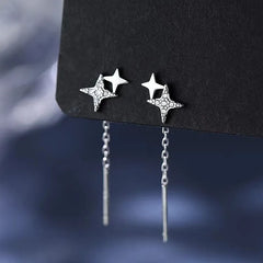 Close-up detail of the sparkling zircons and plating on the Daisy Stud Earrings