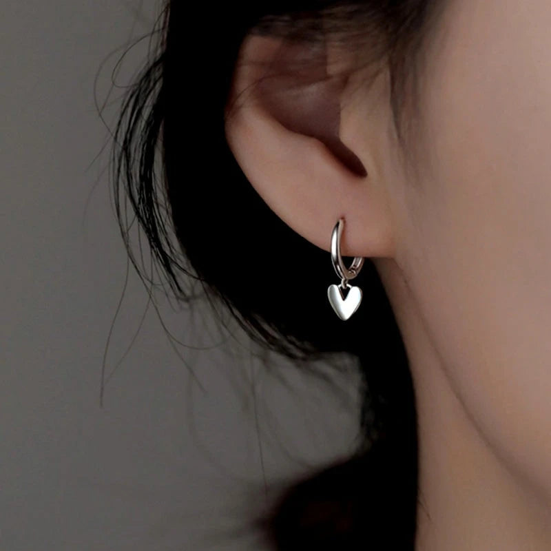 Sterling Silver Elegant Heart Earrings - elegant Carousel Necklace