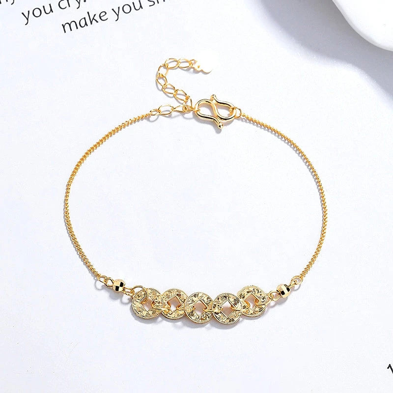 Full view of the elegant Sterling Silver Five Emperors Coin Bracelets