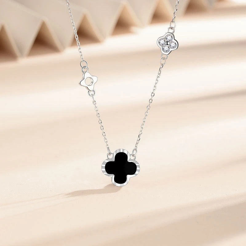 The perfect Clover Agate Necklace for layering or wearing as a statement piece