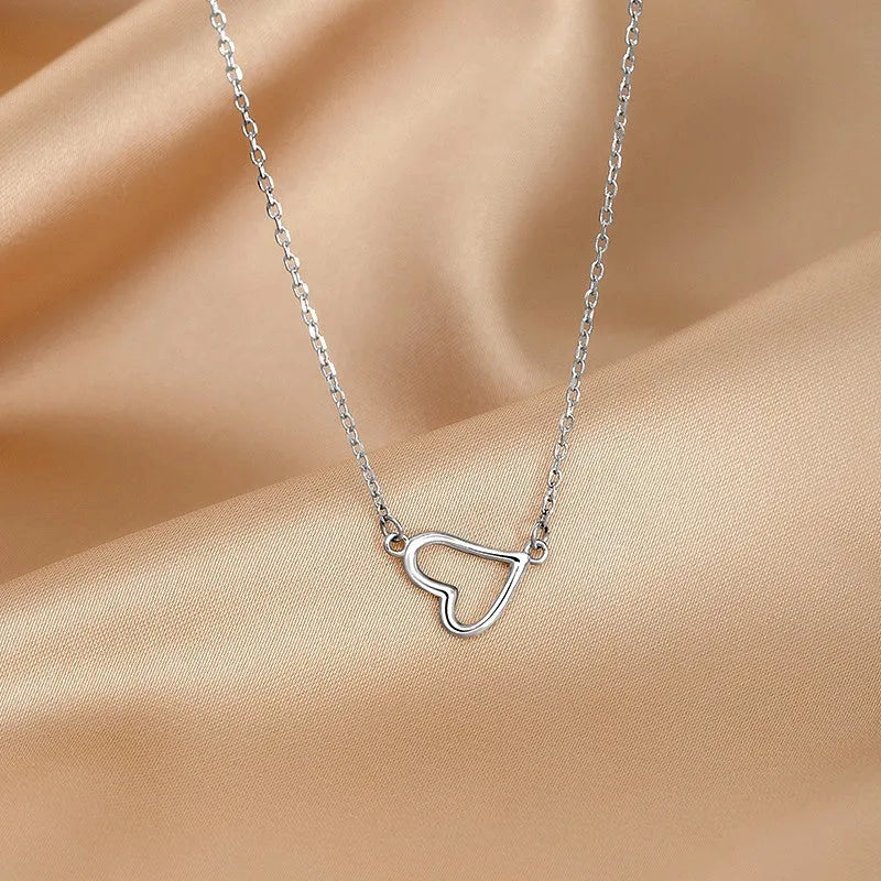 Close-up of the pendant and clasp on the Heart-Design Necklace