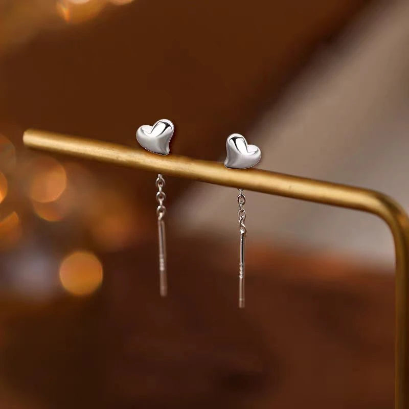 Perfect Heart Threader Earrings for adding glamour to any outfit