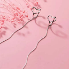 Close-up detail of the sparkling zircons and plating on the Heart Ear Clip