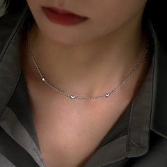 Sterling Silver Heart Necklace - beautiful Dainty Heart Necklace