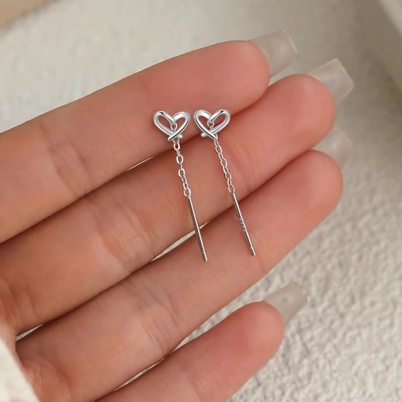Perfect Heart Threader Earrings for adding glamour to any outfit