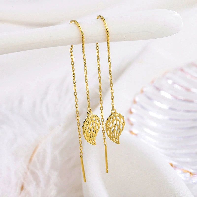Perfect Leaf Threader Earrings for adding glamour to any outfit