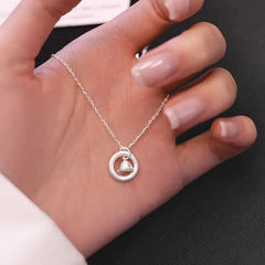 Sterling Silver Lily Of The Valley Hoop Necklace - beautiful Pearl Necklace