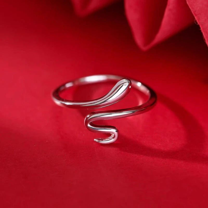 Sterling Silver Luxury Adjustable Snake Rings - stunning Cross Threader Earrings