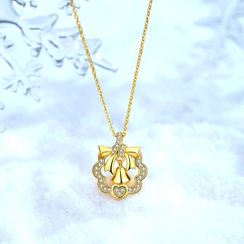 Close-up of the pendant and clasp on the Luminous Butterfly Necklace