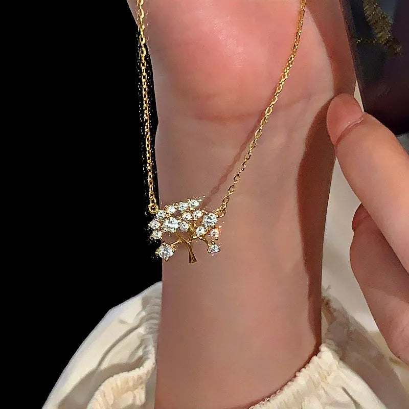 Close-up of the pendant and clasp on the Butterfly Moon Necklace