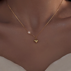 Close-up of the pendant and clasp on the Diamond Moon Pendant