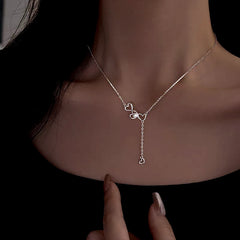 Close-up of the pendant and clasp on the Diamond Rose Necklace