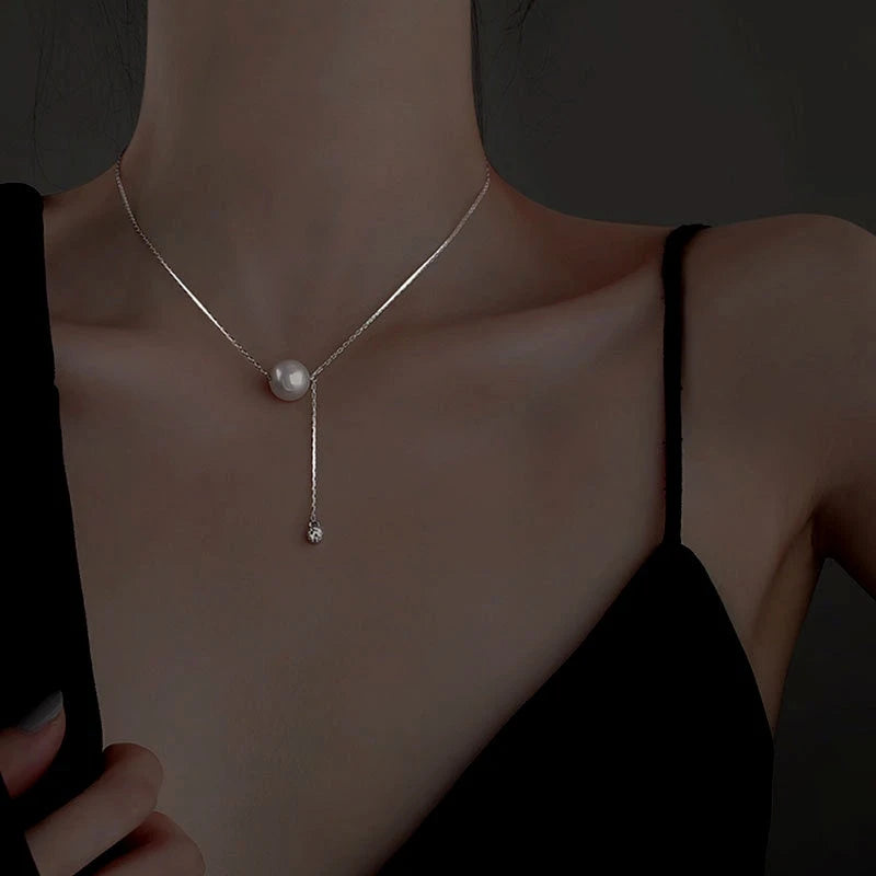 Sterling Silver Luxury Pearl Tassel Necklace - beautiful Pearl Tassel Necklace