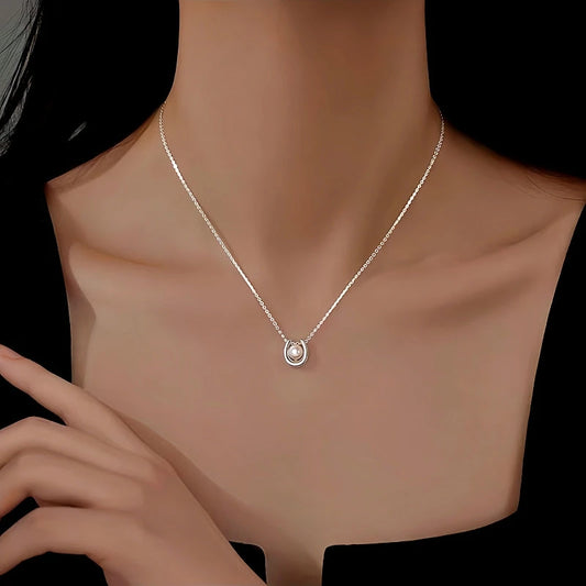 Sterling Silver Natural Pearl Necklace - beautiful Natural Pearl Necklace