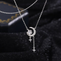 Close-up of the pendant and clasp on the Dainty Star Necklace